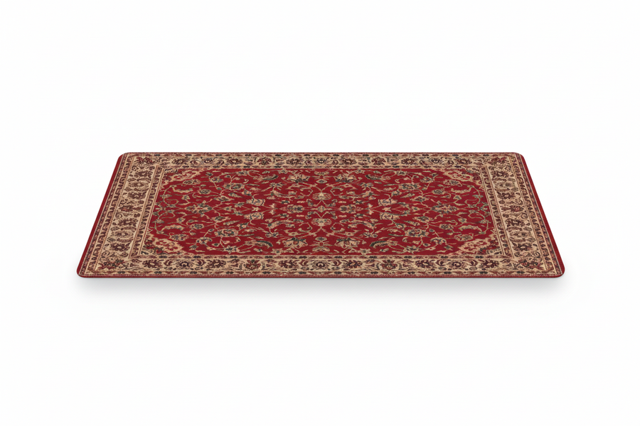 Tapis de Souris Gaming Persan Rouge — Grand Format XXL Motif Floral Vintage