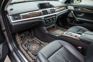 Tapis de Voiture Oriental Noir — Lot de 4 Tapis Motif Médaillon Ornemental — Protection Sol Auto